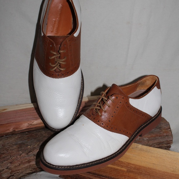 Sherman Brothers, Leather Oxford Loafers, Brown and White, size 9 1/2 mens